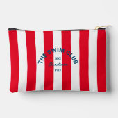 De zwemclub Crest Red Cabana Stripe Etui (Achterkant)