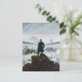 De zwerver boven het Zee Fog, 1818 Briefkaart (Staand voorkant)