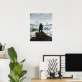 De zwerver boven het Zee Fog, 1818 Poster (Thuiskantoor)