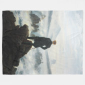 De zwerver boven het Zee Fog, Friedrich Fleece Deken (Voorkant (Horizontaal))