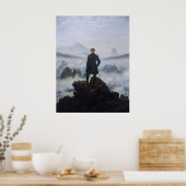 De zwerver boven het Zee Fog Poster (Keuken)