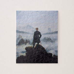 De zwerver boven het zee mist legpuzzel