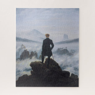 De zwerver boven het zee mist legpuzzel
