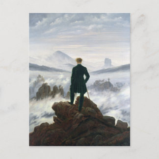 De zwerver boven het Zee van Mist Briefkaart