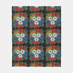 De Zwitserse Alpiene Bloem van het edelweiss Fleece Deken
