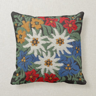 De Zwitserse Alpiene Bloem van het edelweiss Kussen