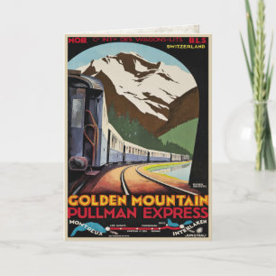 De Zwitserse Groeten van Alpen met de Vintage Druk Kaart