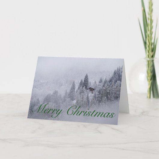 De Zwitserse Lege Kaart van Kerstmis van de Winter (Voorkant)