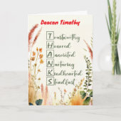 Deacon Clergy Appreciation Day Custom Name Thanks Kaart (Voorkant)