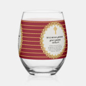 DEACON, onlangs besteld Verse Gift Herdenking Wijnglas Zonder Voet (Achterkant)