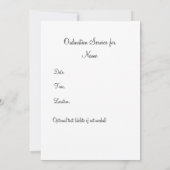 Deacon Ordination Invitation Kaart (Achterkant)