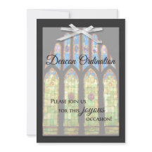 Deacon Ordination Invitation - Stain Glass