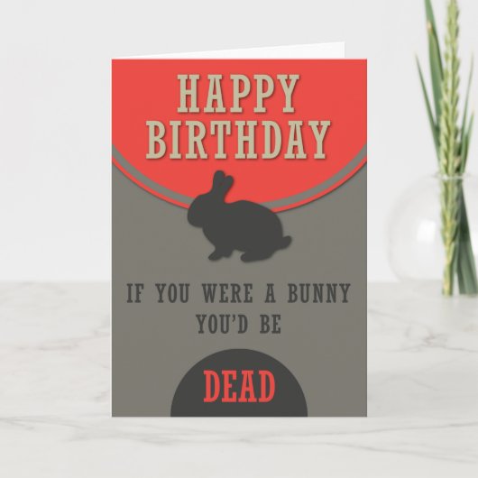 Dead Birthday Bunny Kaart (Voorkant)