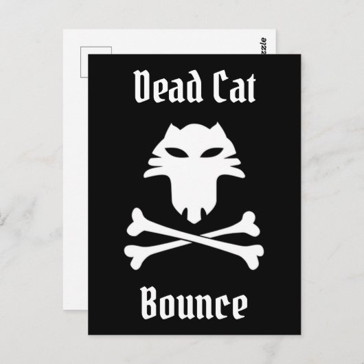 Dead Cat Bounce Briefkaart (Voorkant / Achterkant)