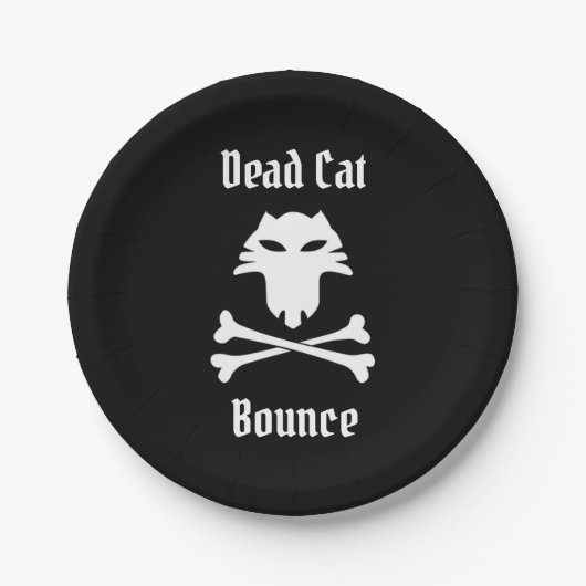 Dead Cat Bounce Papieren Bordje (Voorkant)