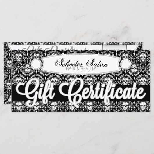 Dead Damask - aangepast cadeaubon (Voorkant / Achterkant)