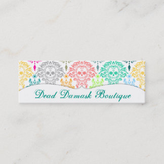 Dead Damask - Aangepaste Skinny Sugar Skull-kaarte Mini Visitekaartje