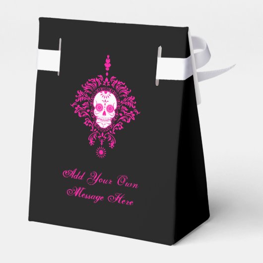 Dead Damask - Aangepaste Sugar Skull Favor Boxes Bedankdoosjes (Achterkant)