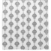 Dead Damask - Black Sugar Skull Pattern Douchegordijn (Voorkant)