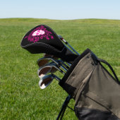 Dead Damask Chic roze Sugar Skull Golf Hoesje Golfheadcover (Insitu)