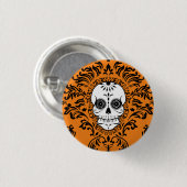 Dead Damask - Chic Sugar Skull Button Pin (Voorkant /achterkant)