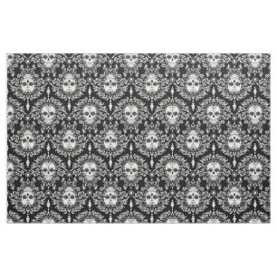 Dead Damask - Chic Sugar Skull Damask Patroon Stof