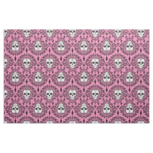 Dead Damask - Chic Sugar Skull Damask Patroon Stof