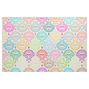 Dead Damask - Chic Sugar Skull Damask Patroon Stof