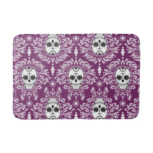 Dead Damask - Chic Sugar Skull Pattern Badmat (Voorkant)