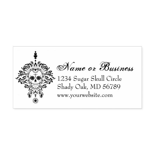Dead Damask Custom Adres Zelfinking Stempel (Design)
