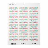 Dead Damask - Custom Sugar Skull Adresetiketten Etiket (Full Sheet)