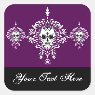 Dead Damask Trio - Custom Sugar Skull Stickers