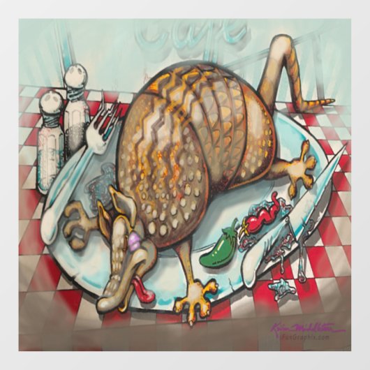 Dead Dillo Raamsticker (Vel)