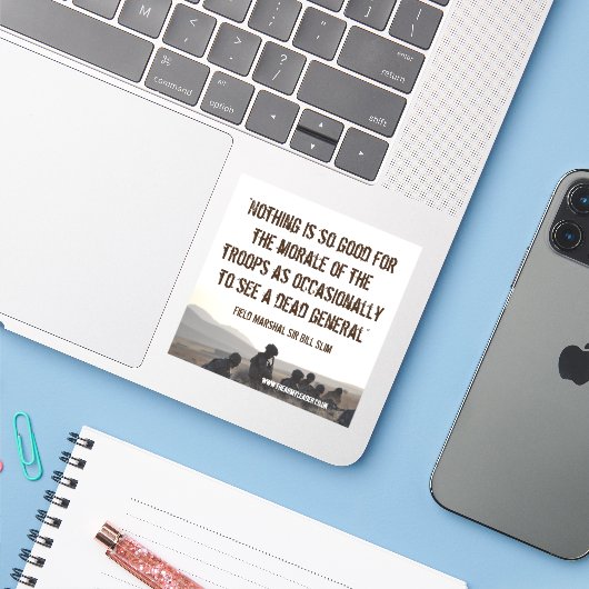 Dead Generals Sticker (Laptop met iPhone)