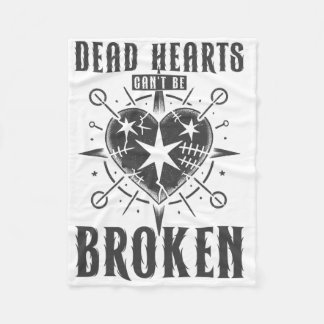 Dead Hearts Can't Be Broken. Goth, Emo Scene, Dark Fleece Deken