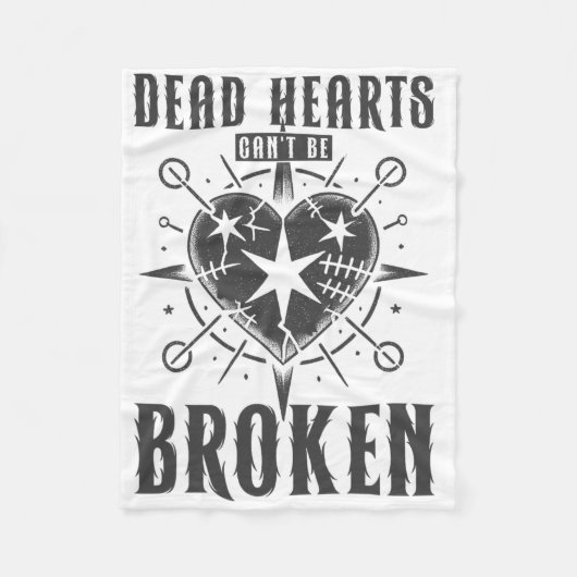 Dead Hearts Can't Be Broken. Goth, Emo Scene, Dark Fleece Deken (Voorkant)