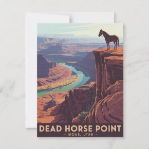 Dead Horse Point Vintage Travel Poster Briefkaart