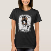 Dead Inside But Caffeinated Skeleton coffee Bleach T-shirt (Voorkant)