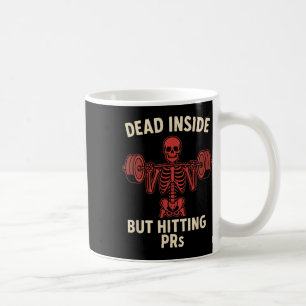 Dead Inside But Hitting PRS – Funny Skeleton Gym L Koffiemok