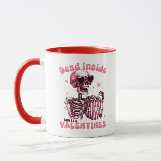 Dead Inside But It's Valentijn Funny Mug Mok (Links)