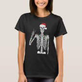 Dead-Inside But Jolly AF Skeleton Christmas Funny T-shirt (Voorkant)