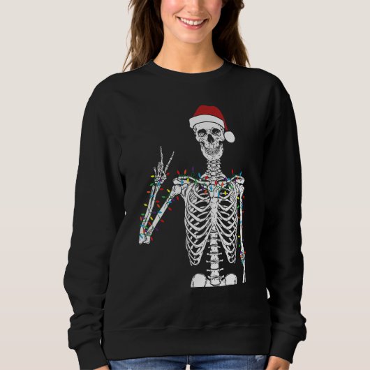 Dead-Inside But Jolly AF Skeleton Christmas Funny Trui (Voorkant)