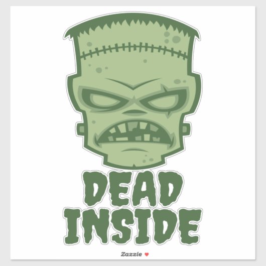Dead Inside Frankenstein Monster Sticker (Vel)