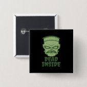 Dead Inside Frankenstein Monster Vierkante Button 5,1 Cm (Voorkant /achterkant)
