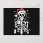 Dead Inside Skeleton Christmas Koffie Liefhebber G Briefkaart (Voorkant)
