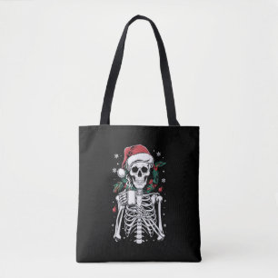 Dead Inside Skeleton Christmas Koffie Liefhebber G Draagtas