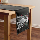 Dead Inside Skeleton Christmas Koffie Liefhebber G Korte Tafelloper (Voorbeeld)