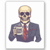 Dead Inside Skull - Grappig Werkdag Skelet Sticker (Voorkant)