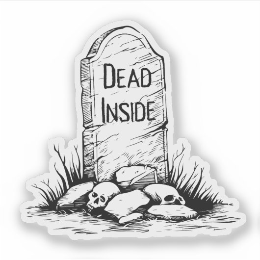 Dead Inside Sticker (Voorkant)