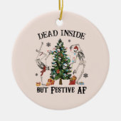 Dead Inside | Vreemde kerst Keramisch Ornament (Voorkant)